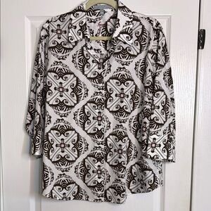 Stylish Brown and White Women's Top